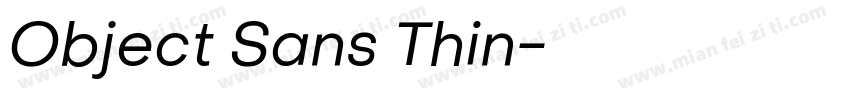 Object Sans Thin字体转换